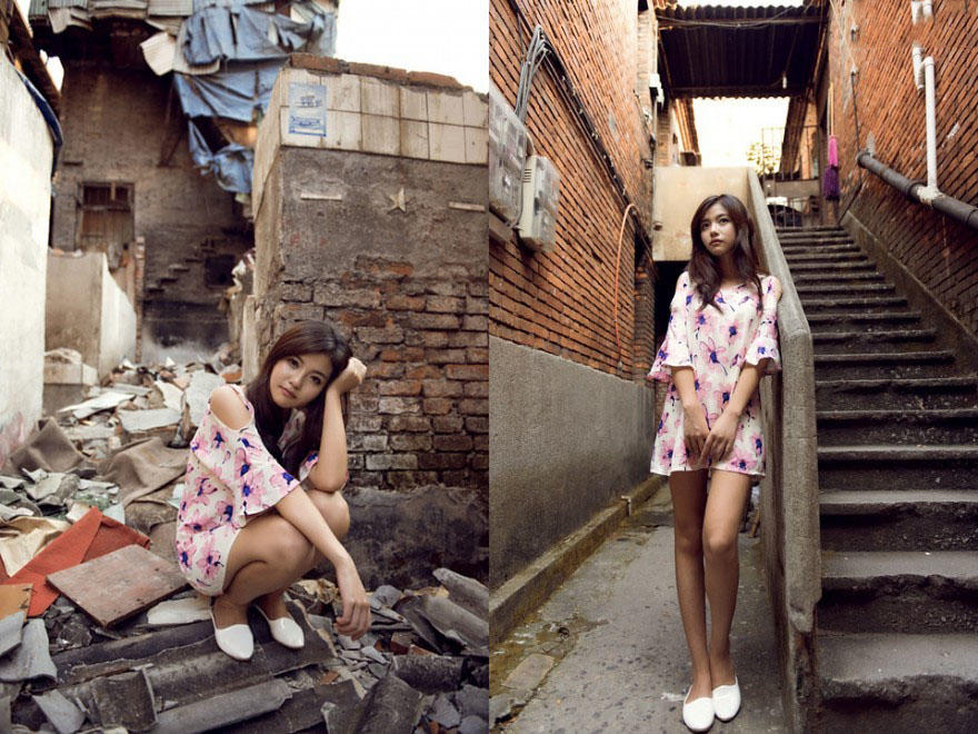 小可爱走在小路上