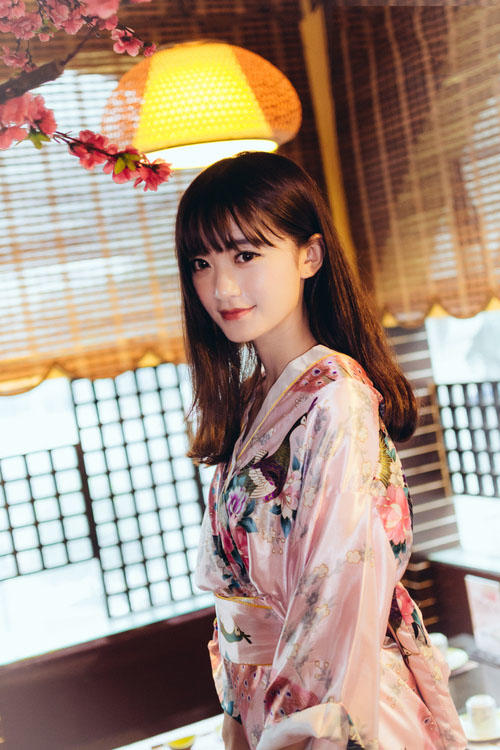 北海道的和服少女