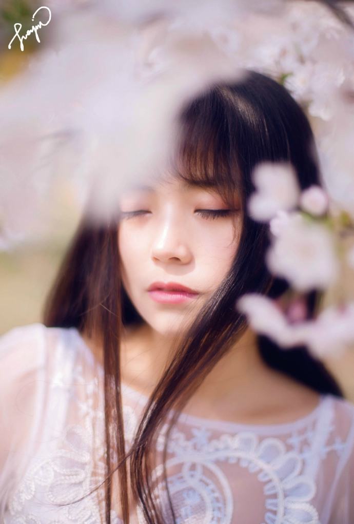 樱花下你的美丽