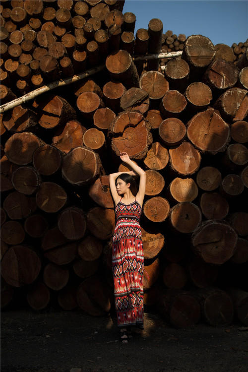 木工厂里的少女