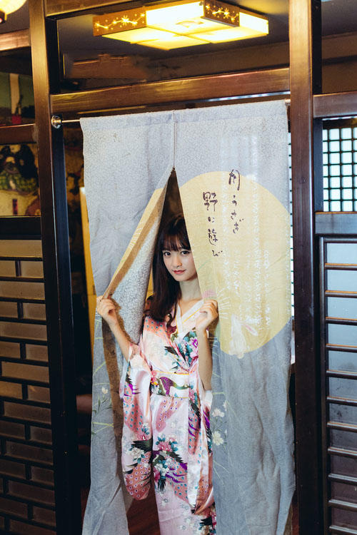 北海道的和服少女