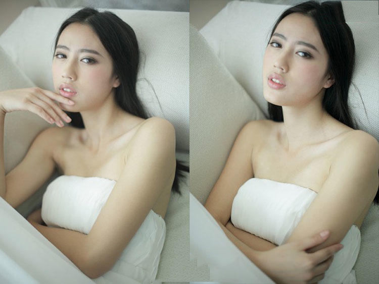 张嫱沙发上的妖娆魅惑