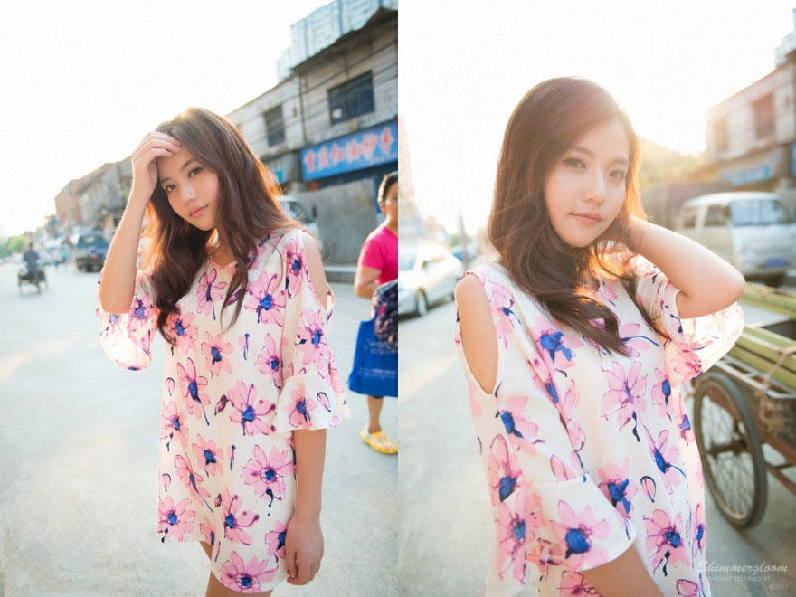 小可爱走在小路上