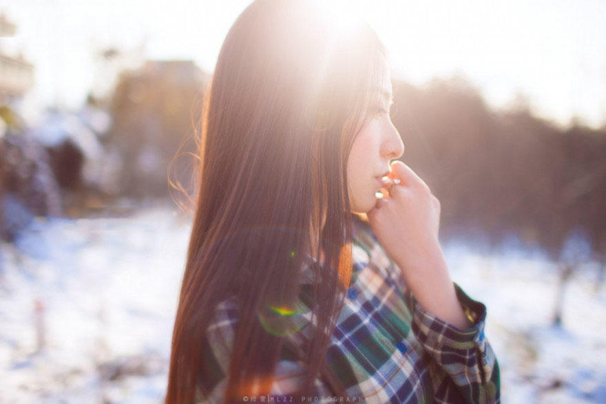 白雪掩盖不住你的美