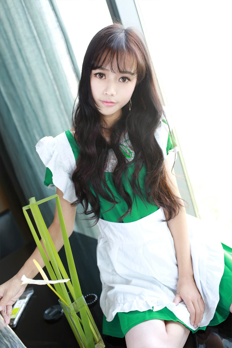 羽住可爱绿色女仆装