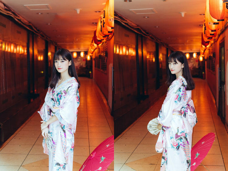 北海道的和服少女