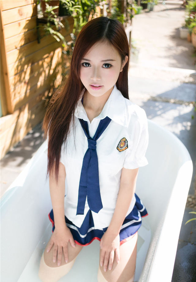 小清新美女校服