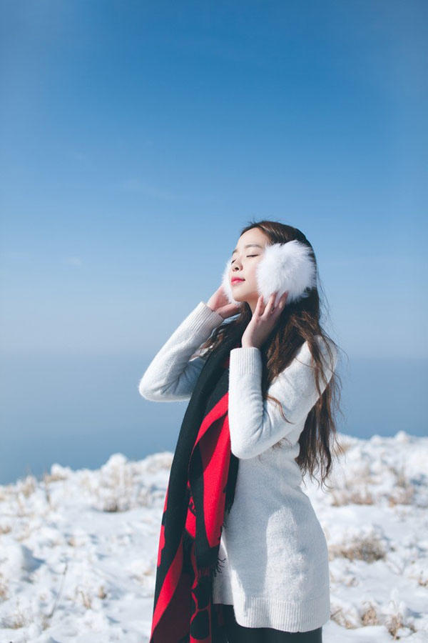 冬日里的可爱妹妹