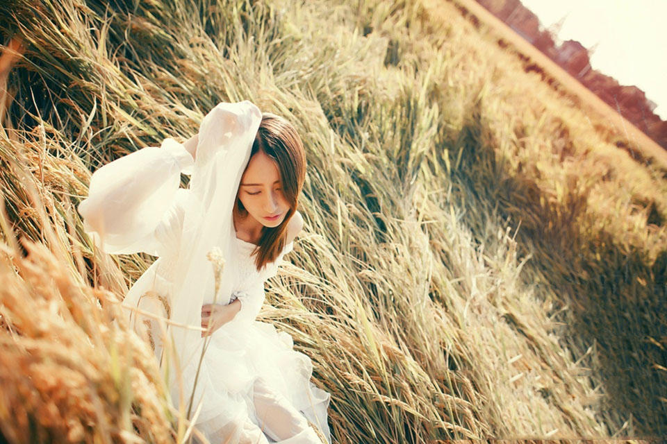 麦田里的纯色天使