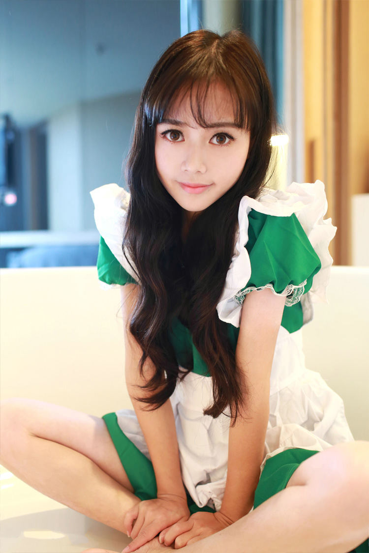 羽住可爱绿色女仆装