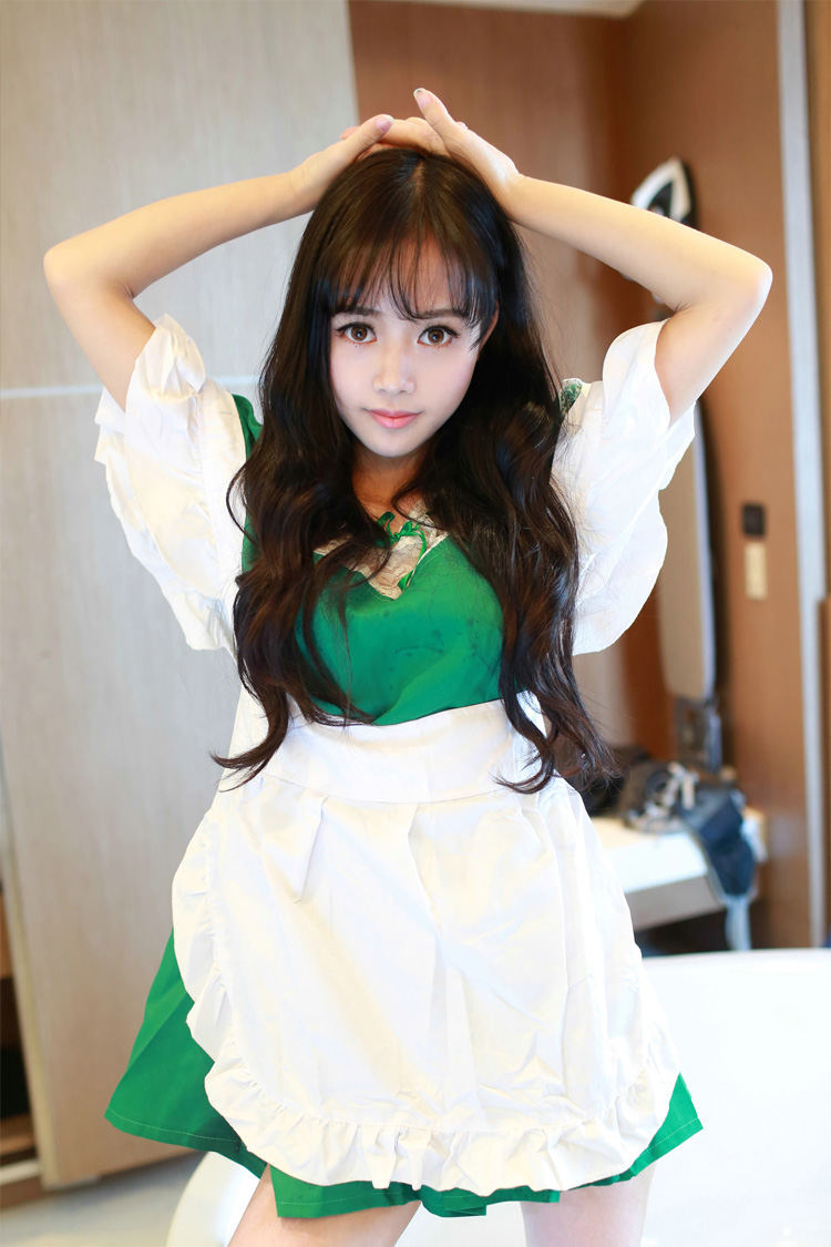 羽住可爱绿色女仆装