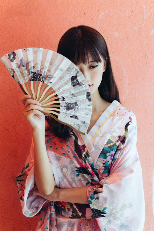 北海道的和服少女